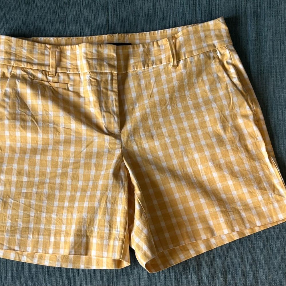 Ann Taylor Yellow Checkered Women's - Picture 3 of 8